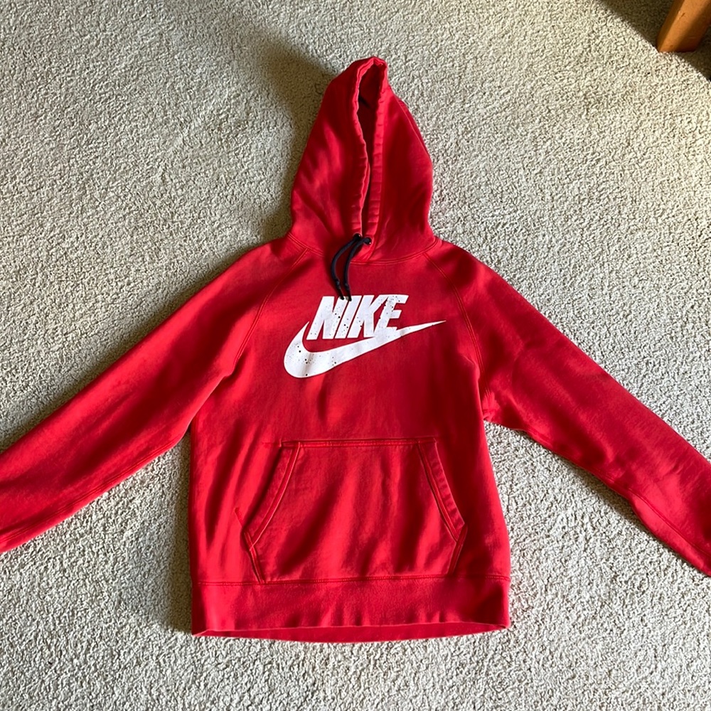 Men’s Red Nike Hoodie (WORN 2 TIMES) Size Medium, super clean!